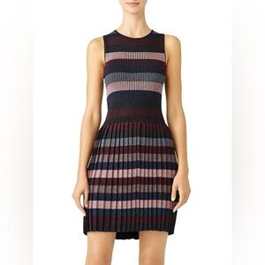 Parker Josie Stripe Metallic Dress | Size M
